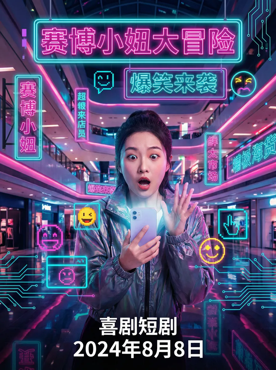 老板那里是XL樱花动漫 搞笑喜剧短剧 - 赛博小妞大冒险海报